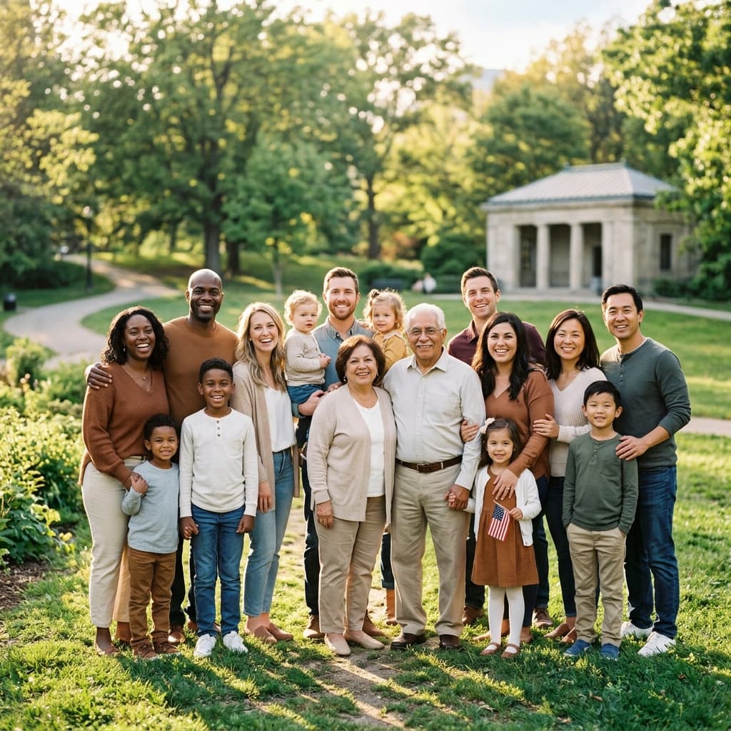 Diverse families receiving support through the FSSA Benefits Program